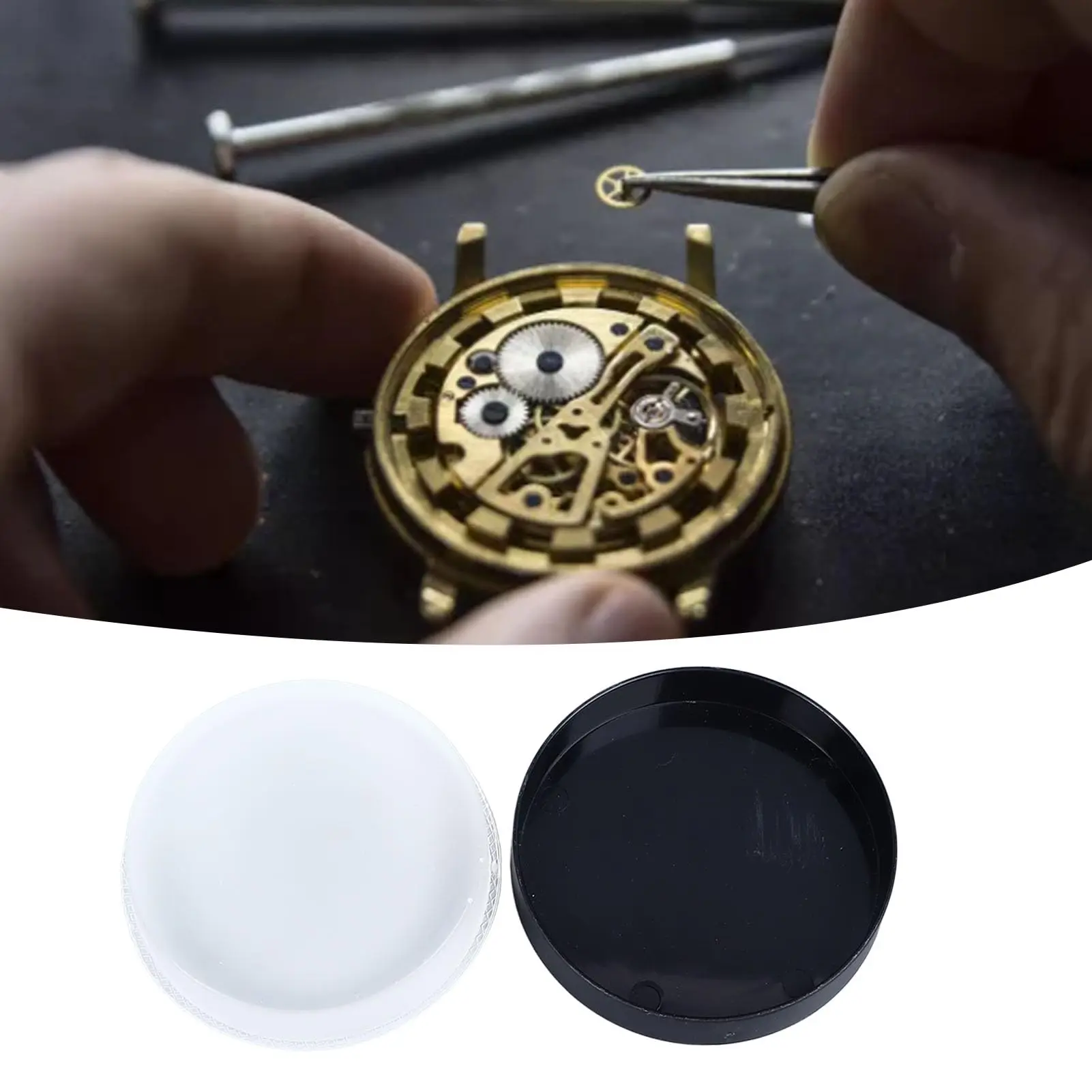 Watch Movement Holder Cushion Watch Case Casing Cushion Transparent Soft Rubber Watch Repair Tool Watch Movement Cushion Pad image 2