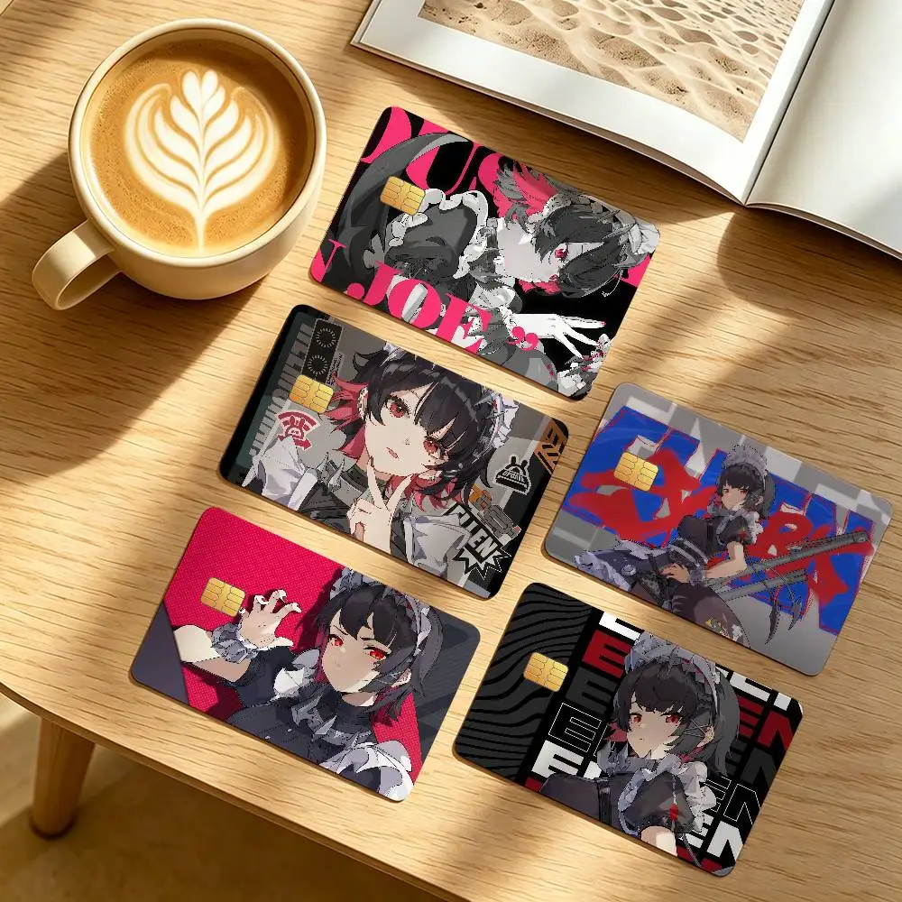 Ellen Joe Zenless Zone Zero Credit Card Public Transportation Cards Protective Sticker Waterproof Card Face Decoration 4PCS