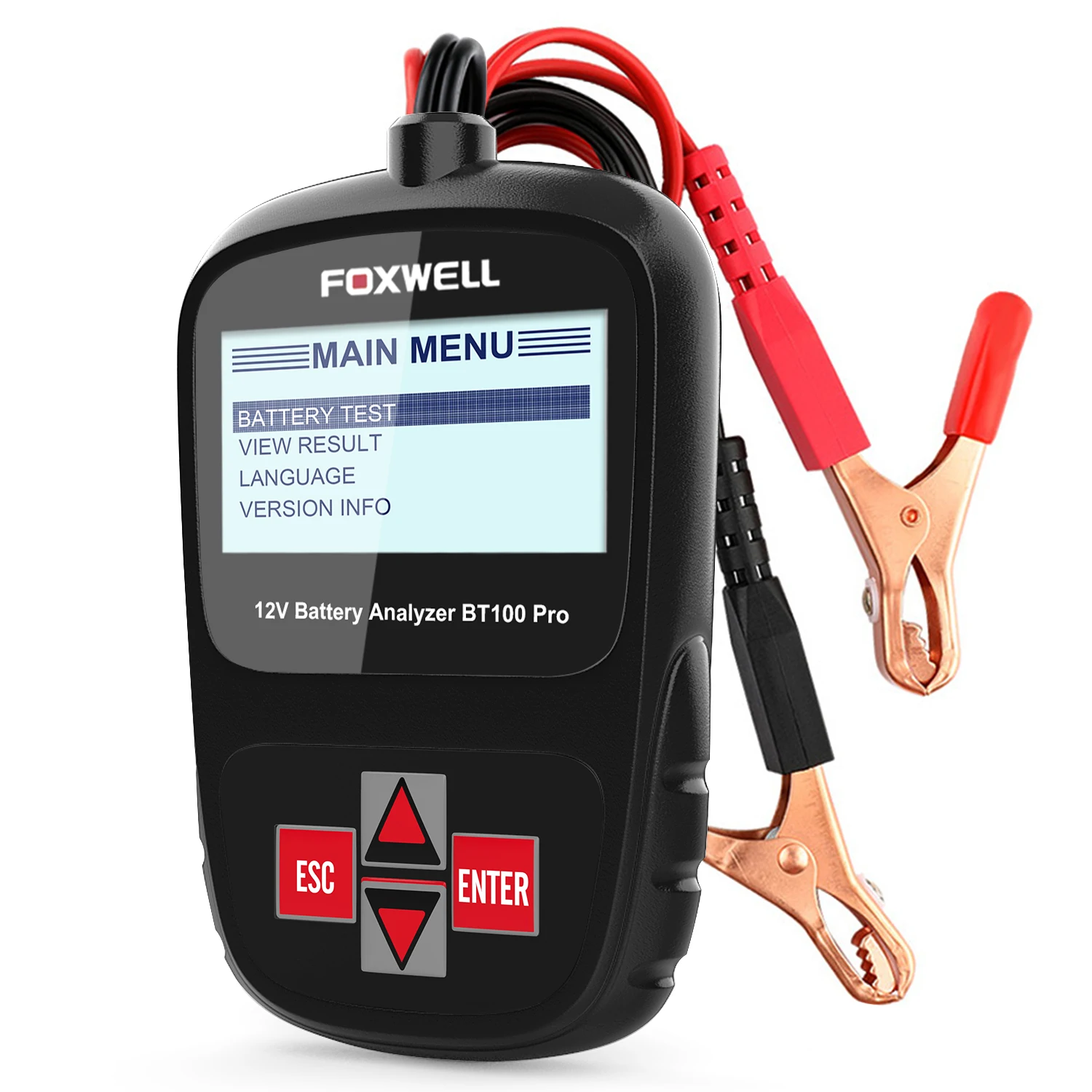 FOXWELL BT100 Pro 12V Car Battery Tester For Flooded AGM GEL 100 to 1100CCA 200AH Battery Health Analyzer Diagnostic Tool