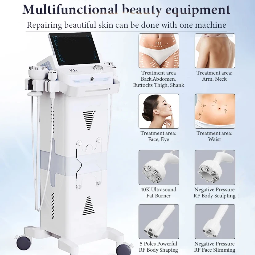 

High-end 4 in 1 Cavitation 40K Liposuction Fat Burning Body Slimming Machine Vacuum EMS Ultra Face Lift Massage Fatigue Remover