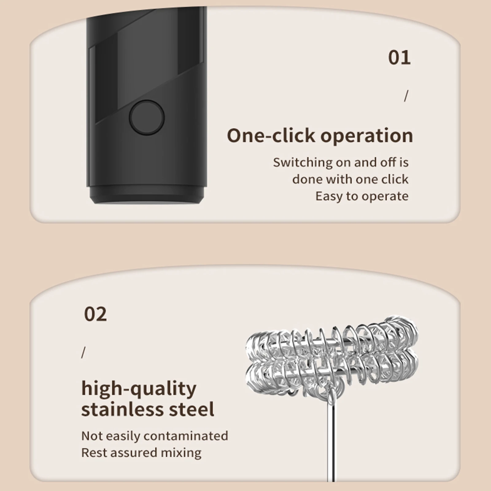 휴대용 전기 우유 거품기 라떼 커피 카푸치노 프라페 말차용 기능 계란 거품기 음료 믹서