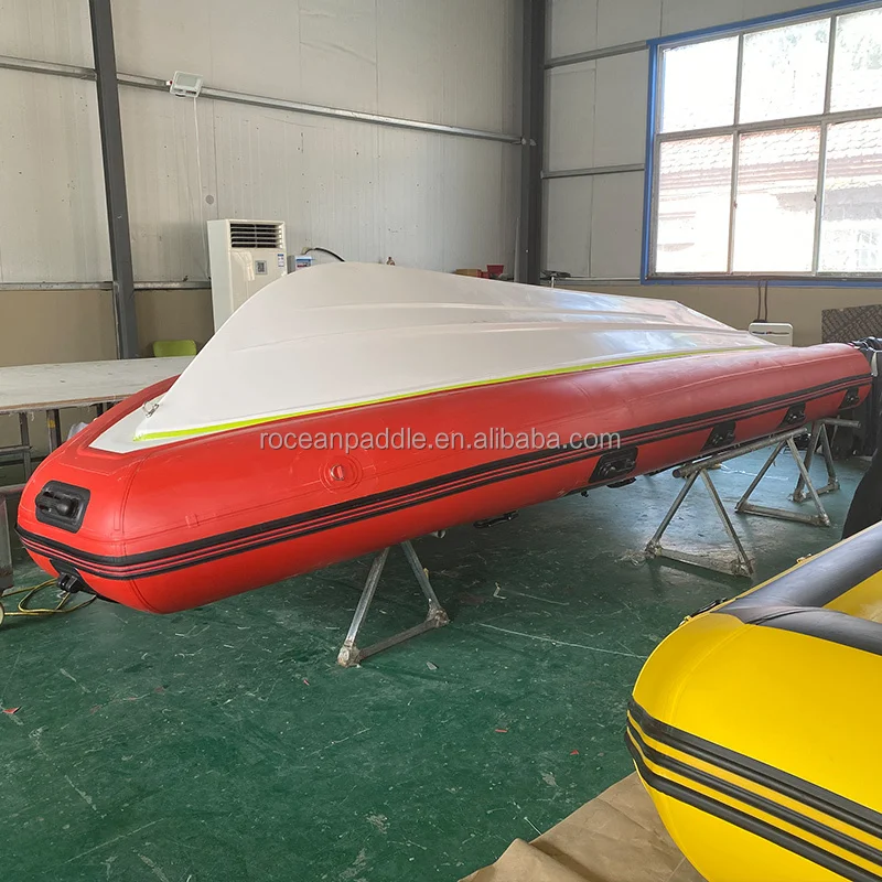 RIB HYPALON قوارب إنقاذ صيد صلبة قابلة للنفخ من الألياف الزجاجية والألومنيوم