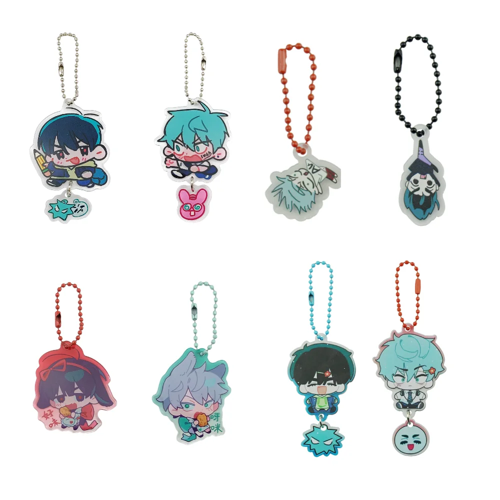 Comic ALIEN STAGE IVAN & TILL Acrylic Keychain Phone Charm Beaded Keyring Cartoon Versatile Backpack Decoration Accessories Gift