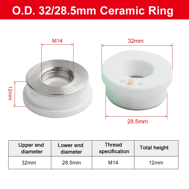 I sedili per ugelli in ceramica laser Raytools e più modelli di anelli in ceramica ad alta precisione sono utilizzati nelle apparecchiature per il taglio laser