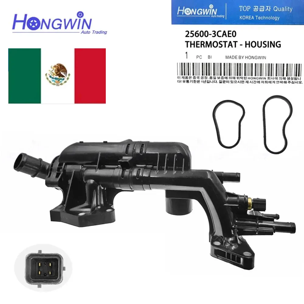 

256003CAE0 Engine Radiator Thermostat Housing For 12-19 Hyundai Santa Fe XL Azera Kia Cadenza Sorento Sedona 3.3L 25600-3CAE0