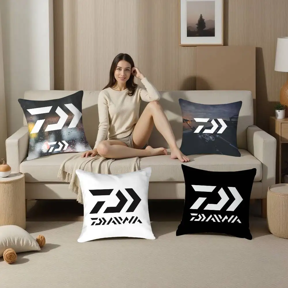 العلامة التجارية D-DAIWA P-PIER 39 كيس وسادة أفخم النسيج لينة مزدوجة الوجهين طباعة غطاء وسادة أريكة رمي وسادة تغطي