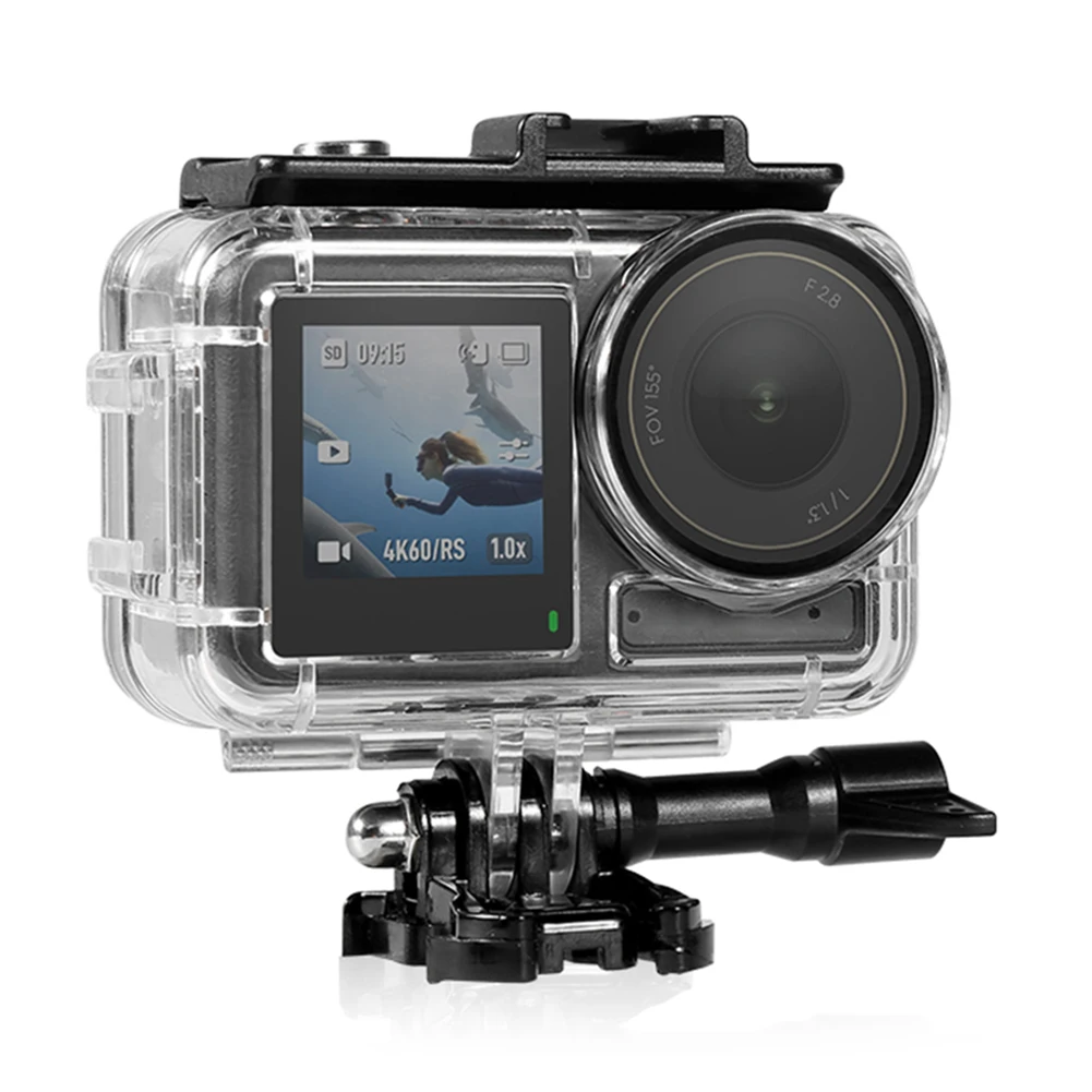 

60M/196FT Waterproof Case Diving Protective Shell Anti-Fog Sports Camera Dive Case for Osmo Action 5 Pro/4/3 Action Camera