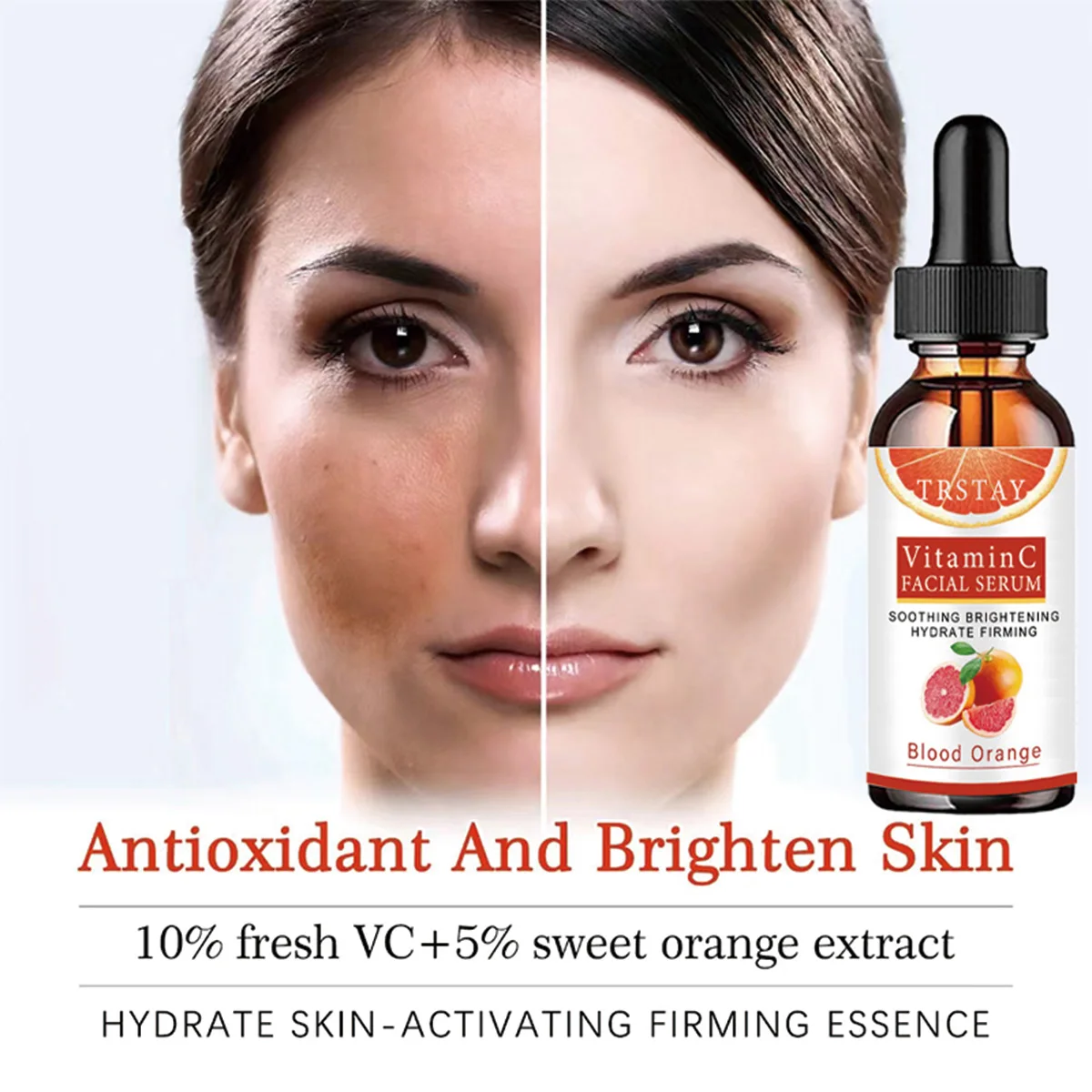 

TRSTAY Эссенция для лица с витамином С для лица Успокаивает Увлажняет Подтягивает Осветляет Уход за кожей для мам Беременность и беременность
