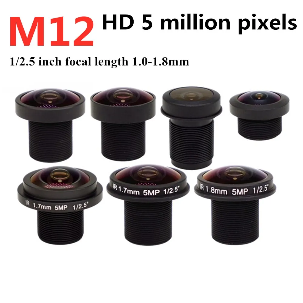 M12 واجهة بانورامية عدسة واسعة الزاوية عدسة 1.0 مللي متر 1.44 مللي متر 1.7 مللي متر 1.8 مللي متر 1/2.5 بوصة لاجهزة الرصد