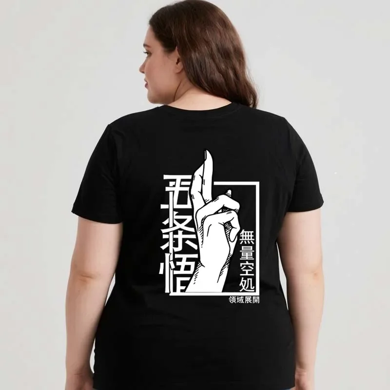 Plus Größe T Shirts Mode Sommer Lustige Anime Satoru Gojo Jujutsu Kaisen T Shirt Kurzarm Sport Casual T Shirt Sport Tops