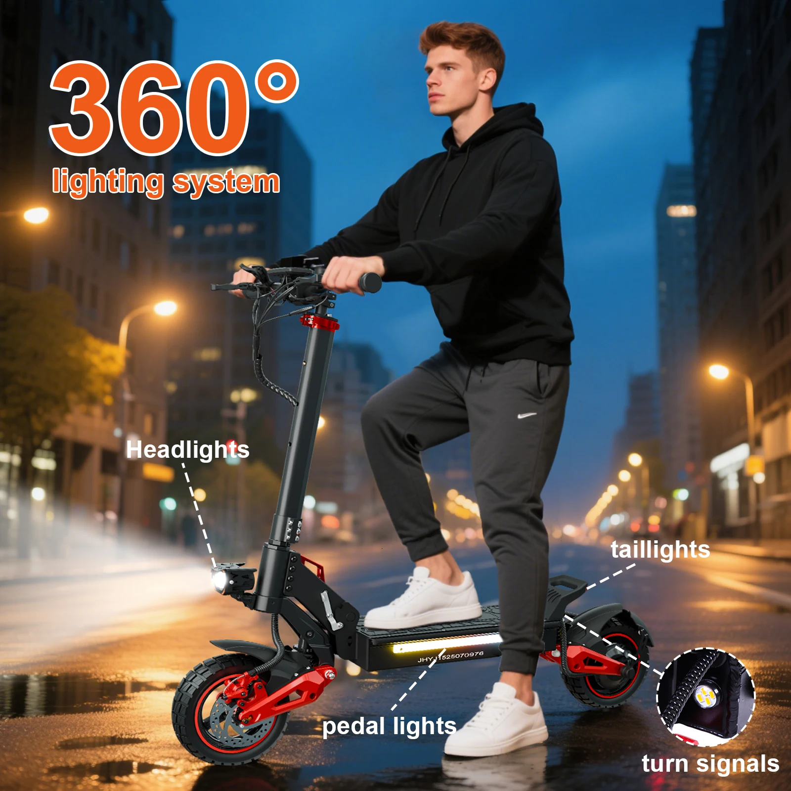 USA CA UK EU Warehouse 1600W Off Road Electric Scooter for Adult 48V 18Ah Speed 28mph Range 30miles Foldable Commuting eScooter