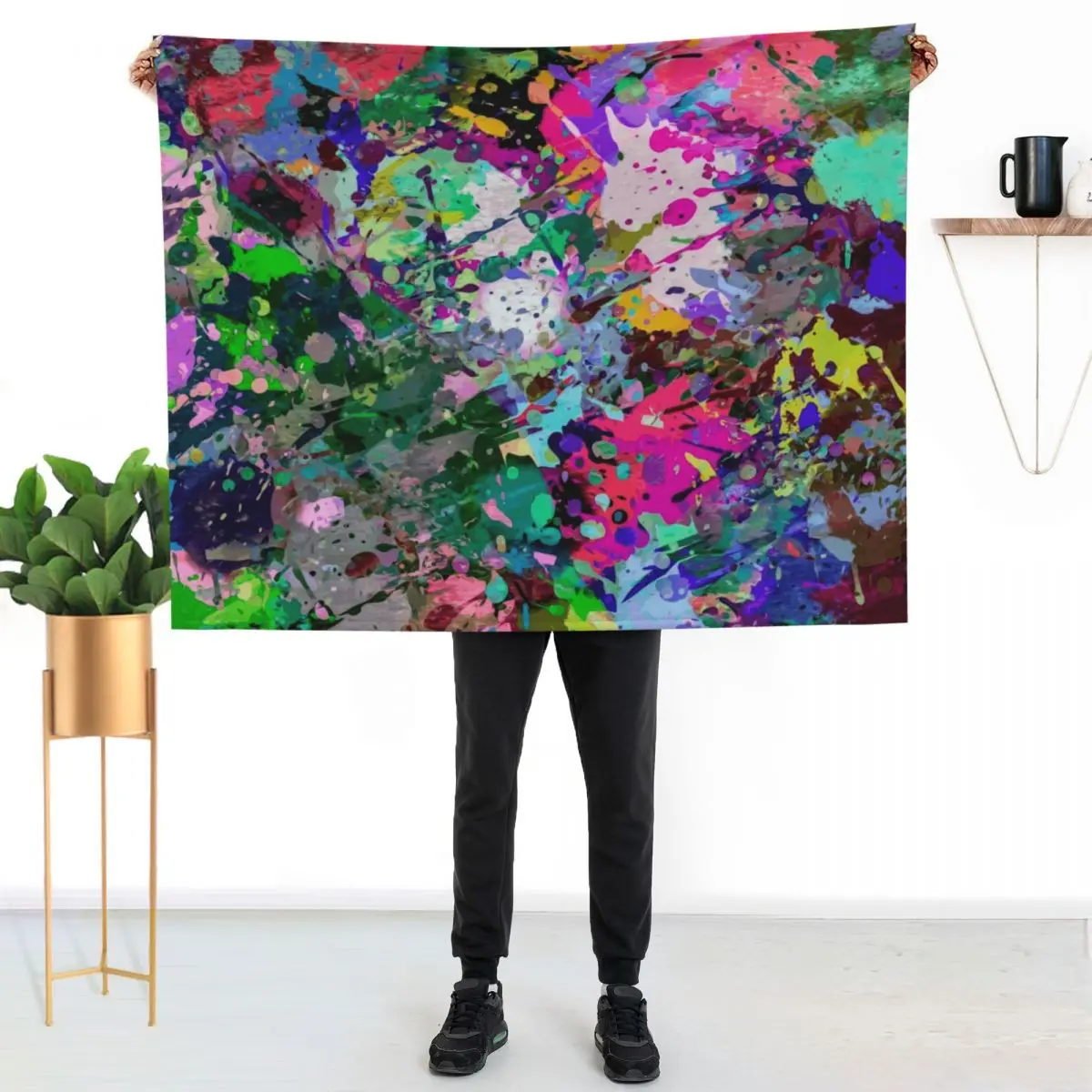 Abstract Fine Art Contemporary Challenging Colorful Bright 1000 Piece Jigsaw Puzzle~Decorate Your Home With Wall Throw Blanket