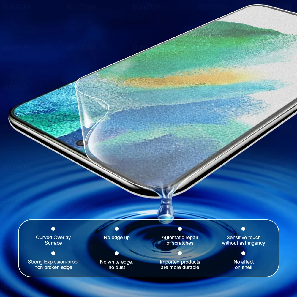 2 Stuks Matte Hydrogel Film Voor Samsung Galaxy S21 Fe 5G 6.4 "Screen Protector Voor Samsung S21FE Frosted beschermende Film Niet Glas