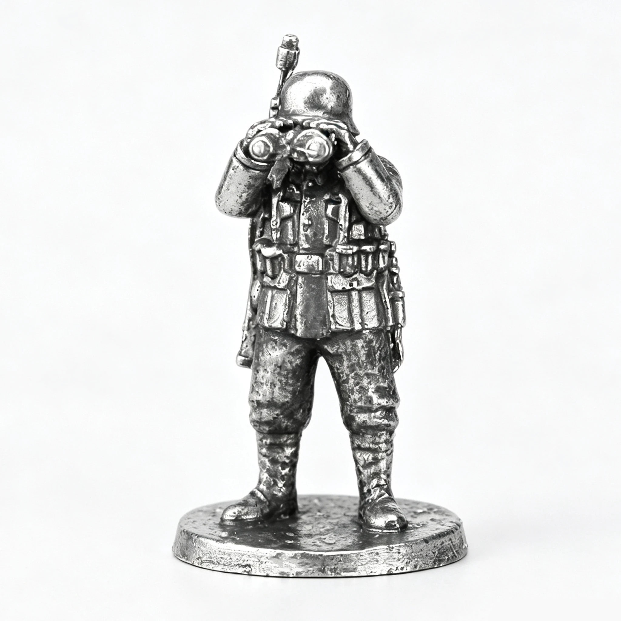 World War II Miniature Metal Soldier Model German Army Soldier Creative Decoration Board Game Chess Ornament Men's Gift view 5