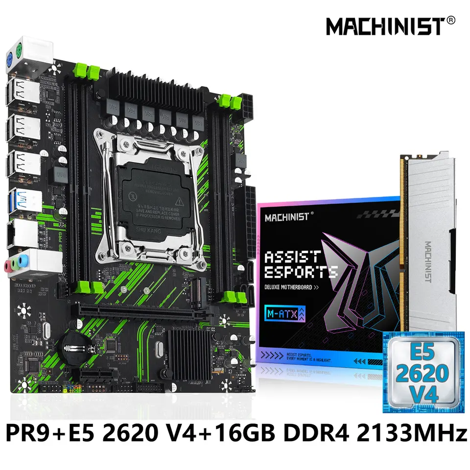 MACHINIST X99 PR9 Motherboard Set Kit With Intel LGA2011-3 Xeon E5