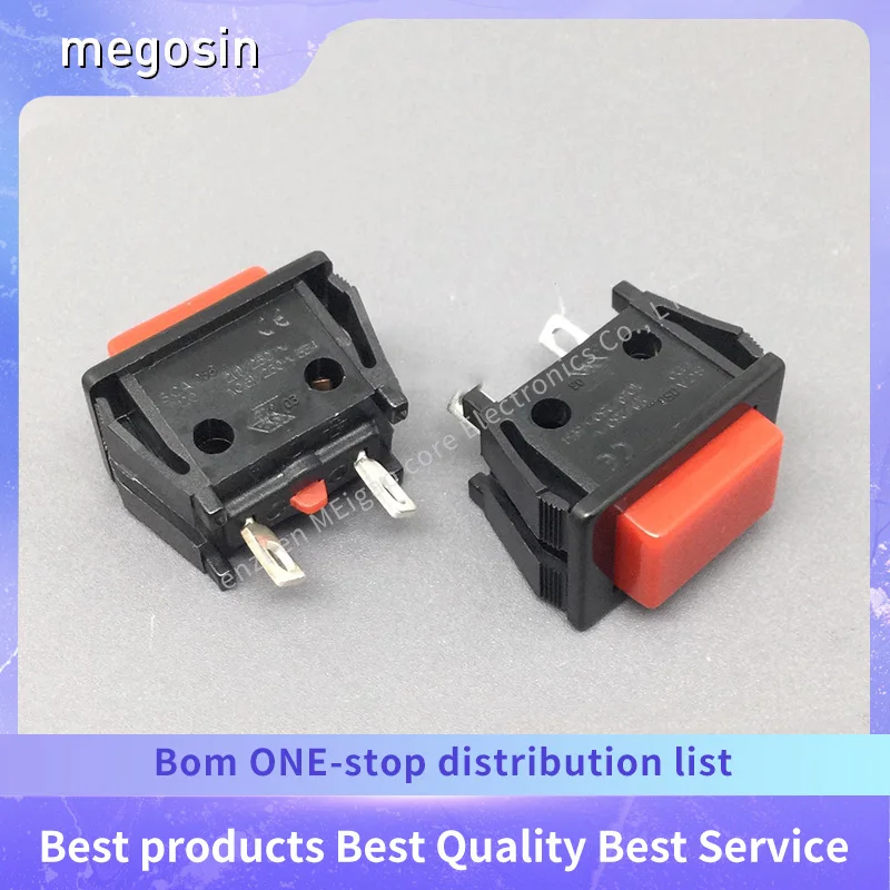 1~5PCS/LOT  Self-resetting self-spring normally open 2-pin lockless vacuum cleaner button switch 2A 250V