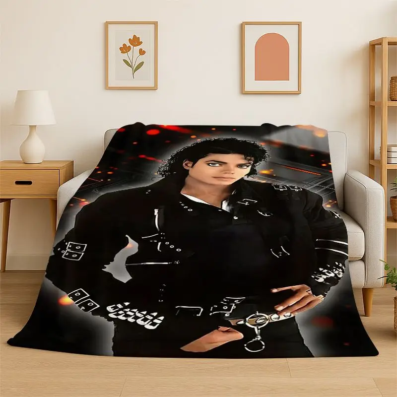Retro MJ Michael Jackson King of Pop Soft Flannel Throw Blanket,Cozy Blanket for Bed,Couch,Sofa,Bedroom,Living Room,Travel kid