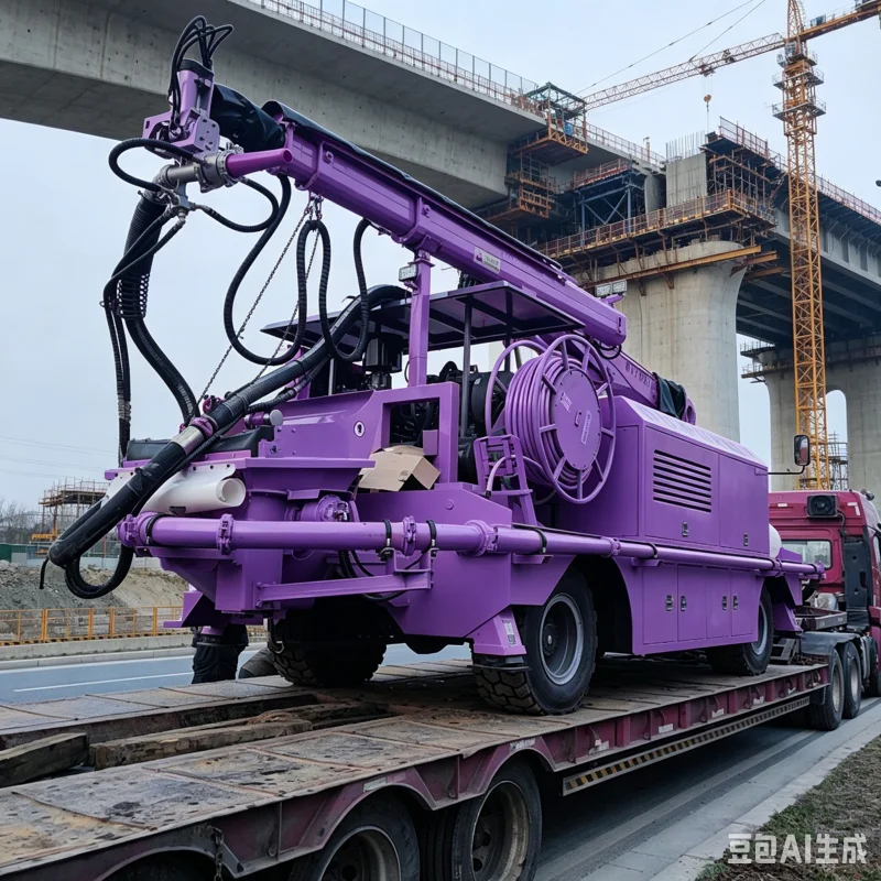 Labor Saving Trailer Mounted Wet Mix Shotcrete Robot Efficient Trailer Concrete Sprayer Machine For Automated Tunnel Lining