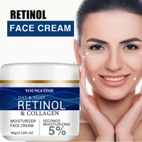 Crème pour le visage au collagène, rétinol, acide hyaluronique, Anti-vieillissement, raffermissant, estompe les ridules, blanchissant, hydratant, éclaircissant pour la peau 1