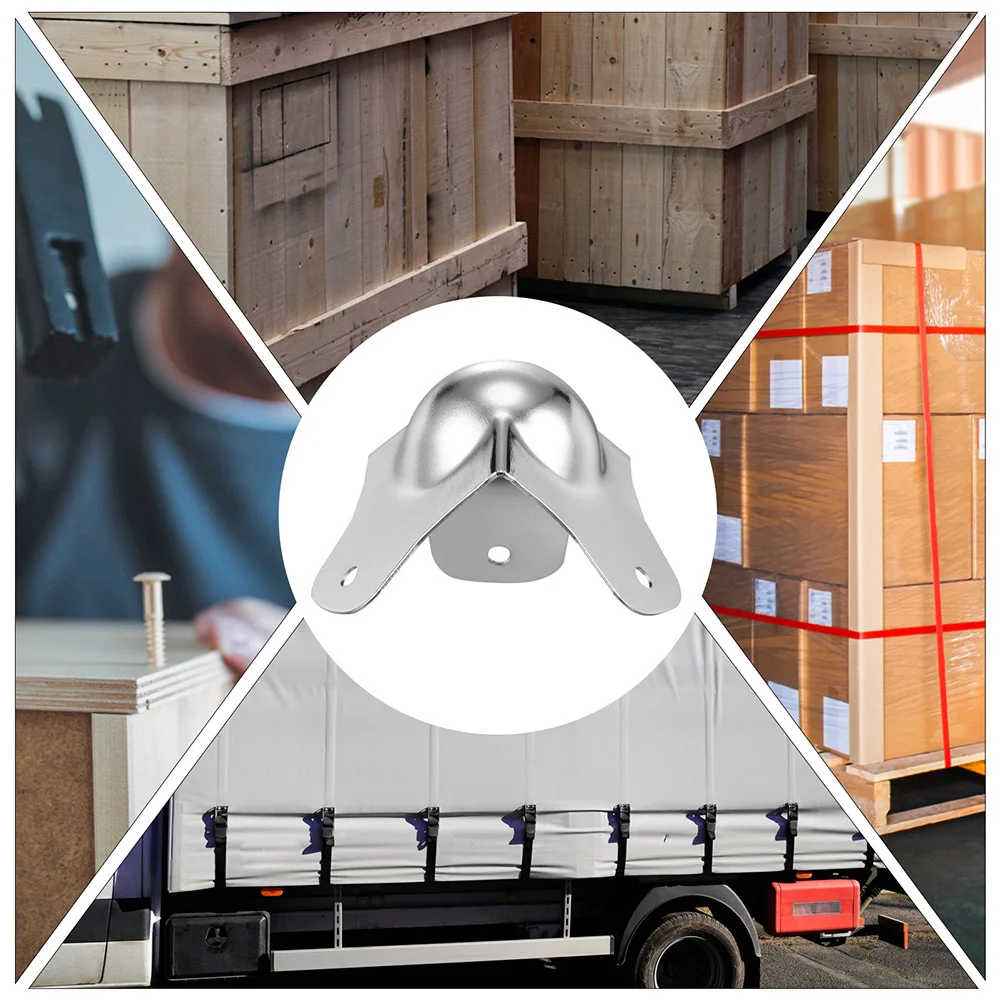 4 قطع من واقيات الزوايا على شكل كرة معدنية، حماية متينة بزاوية 360 درجة لحماية تعبئة مستودعات المكاتب والأثاث