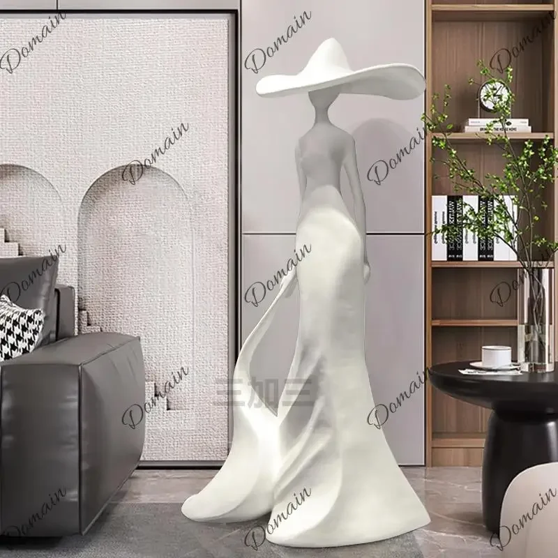 41 N Abstract figure art landed ornaments decorations beside sofas in hotels shopping malls living room and entrance hall sculpt