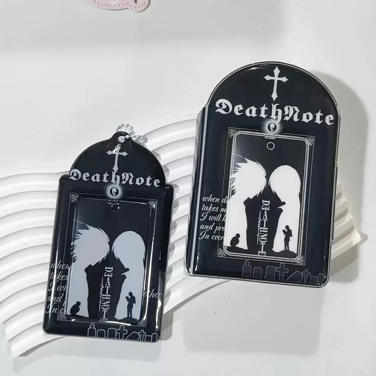 Game DeathNote Light Yagami L Lawliet Cosplay Photocard Holder Student ID Card Cover Bag Pendant Keyring Cosplay Accessories