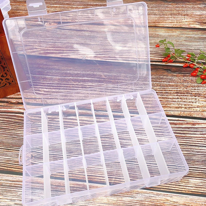 24-Compartment Transparent Storage Classification Detachable Large Storage Box