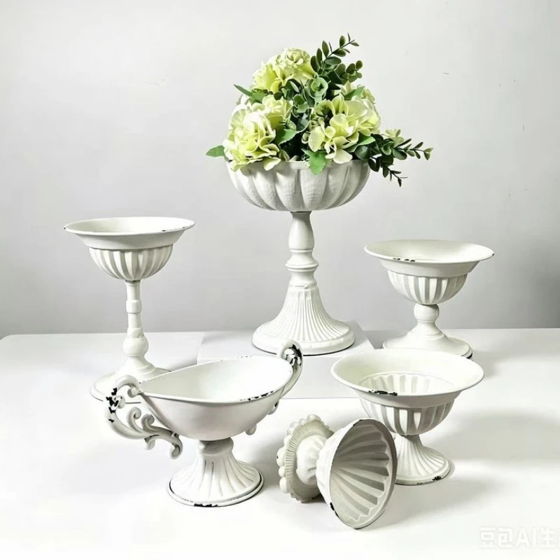 American Flower Arrangement Homestay Dining Table Christmas Day Flower Pot Decoration Double Ear Trophy Vase Photography Props