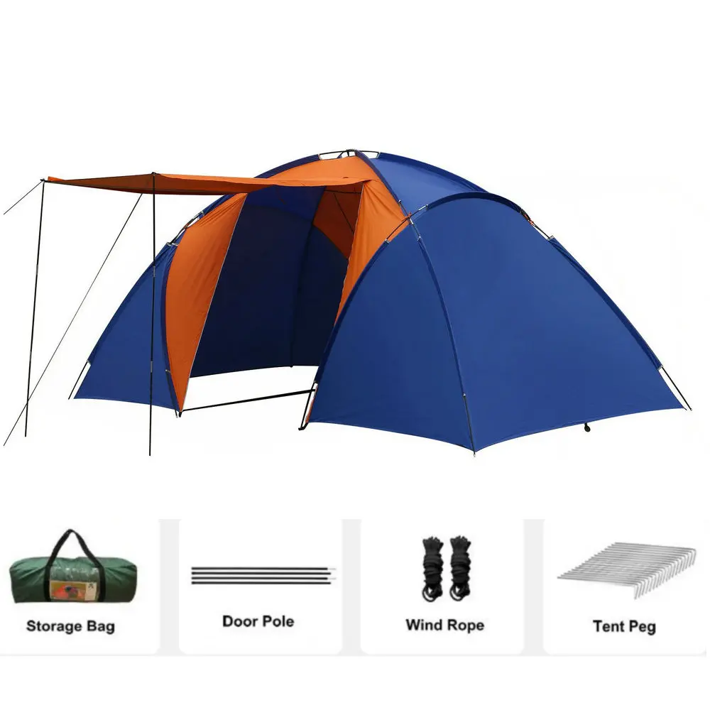 

Tents for Family Camping 5-8 Person Two Room UV Protection Sunshade Large Awning Sun Shelter Single-layer Outdoor Hiking Tent