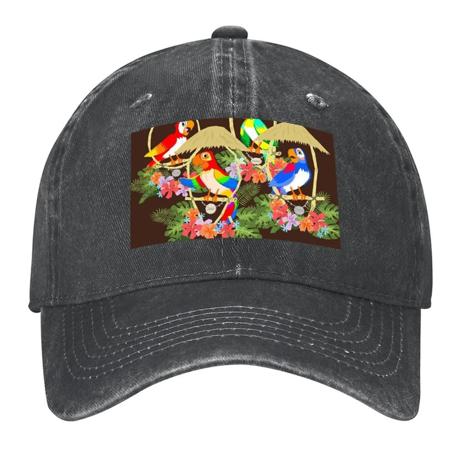 

Tiki Room Welcome to our Tropical Hideaway Poster Baseball Cap Luxury Brand hiking hat fishing hat Trucker Cap Woman Men's