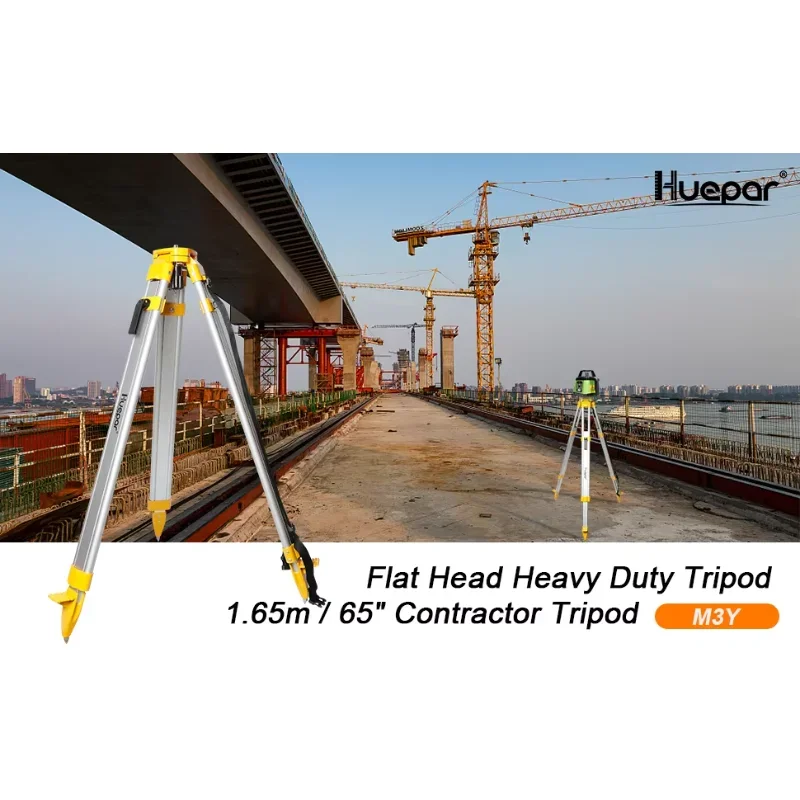 Heavy Duty Tripod Flat Head Contractor Tripod For Auto Level & Rotary Laser And Total Station