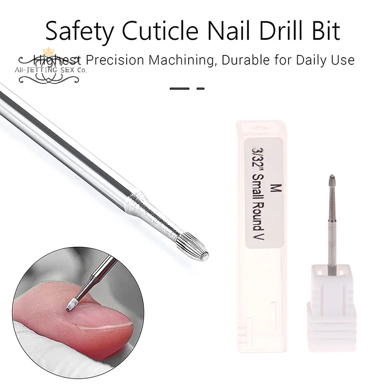 

Safety Nail Drill Bits Tungsten Carbide Drill Bit Cuticle Remover 3/32" For Electric Nail File Machine