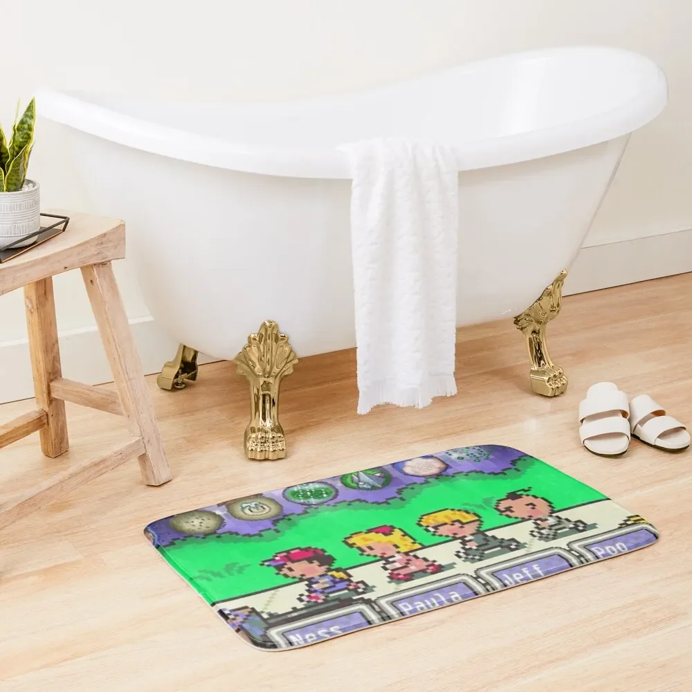 

Walking Arround Earthbound Game Bath Mat Bathroom Accessories Rug Foot DoorFor Entrance Door Bath Rugs Mat