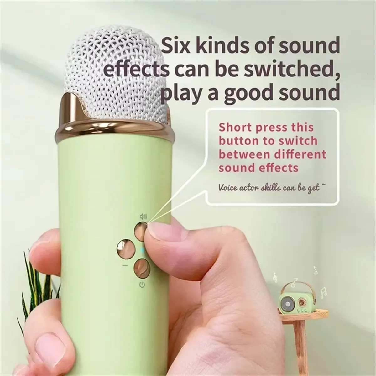 NEW Karaoke Portable Wireless Bluetooth Speaker with Microphone Machine Radio FM Mini Sound Box Music Small Column Mp3 White