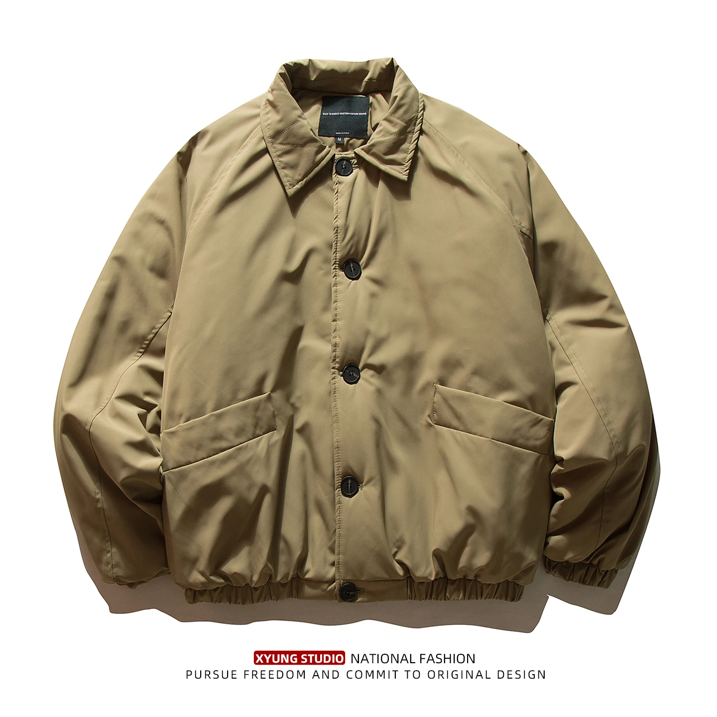 

Американская рабочая одежда в стиле ретро, хлопковая куртка, мужская зимняя теплая свободная повседневная универсальная хлопковая стеганая куртка, модное