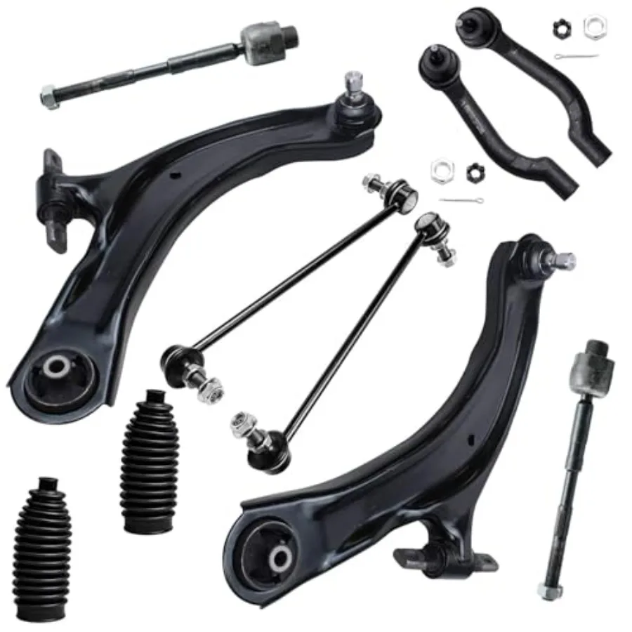 Detroit Axle -Front End 10pc Suspension Kit for 2008-2013 Nissan Rogue 14-15 Rogue Select 2 Front Lower Control Arms Assembly 2