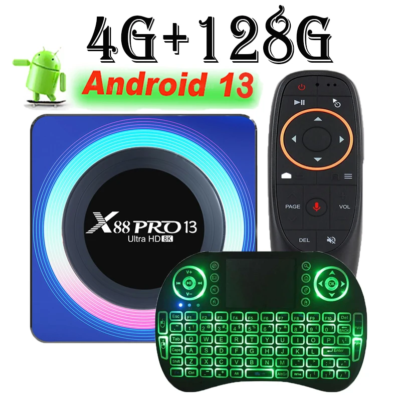 BLKJ Smart Tv Box Android 13 X88 Pro 13 8K HD Dual Band Wifi6 Rockchip RK3528 32GB 64GB 128GB Wifi Tv Box 2023 PK Android 12 6K