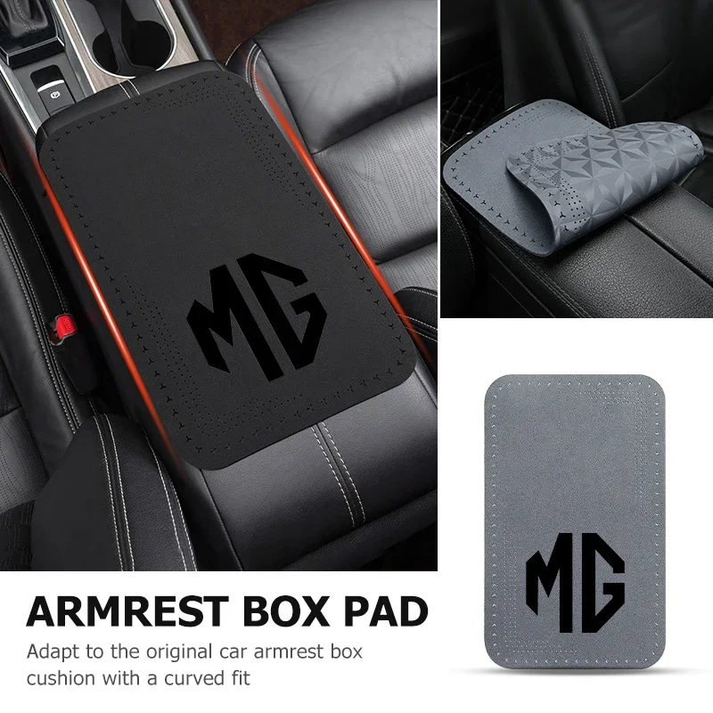 Car Suede Armrest Box Pad Armrest Cover Interior Protector For MG ZS MG4 EV HS MG3 MG5 EV Marvel R MG ONE