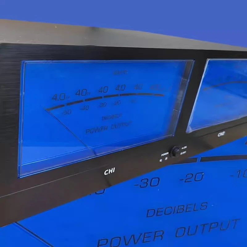 MK-4 MC-II Audio VU Meter Pointer Music Level Meter, Large Blue Display, Premium DB Meter for Amplifier Matching