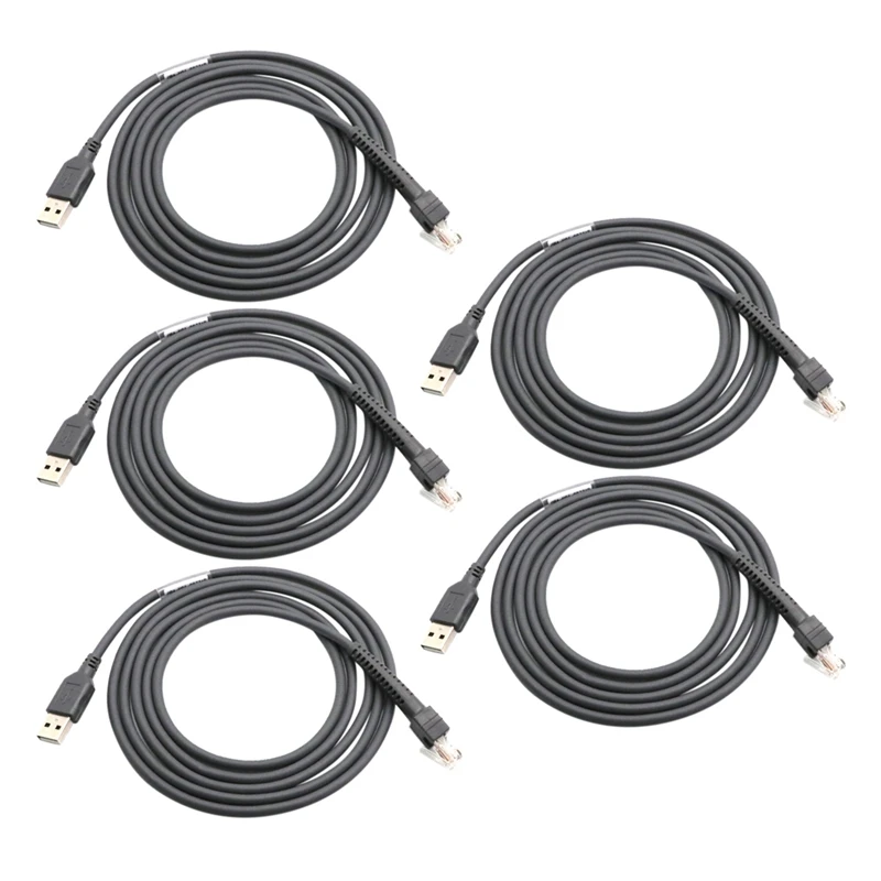 B76B 5X Scanner Data Cable USB Port for Symbol LS2208 LS4208 DS9208 Barcode Scanner