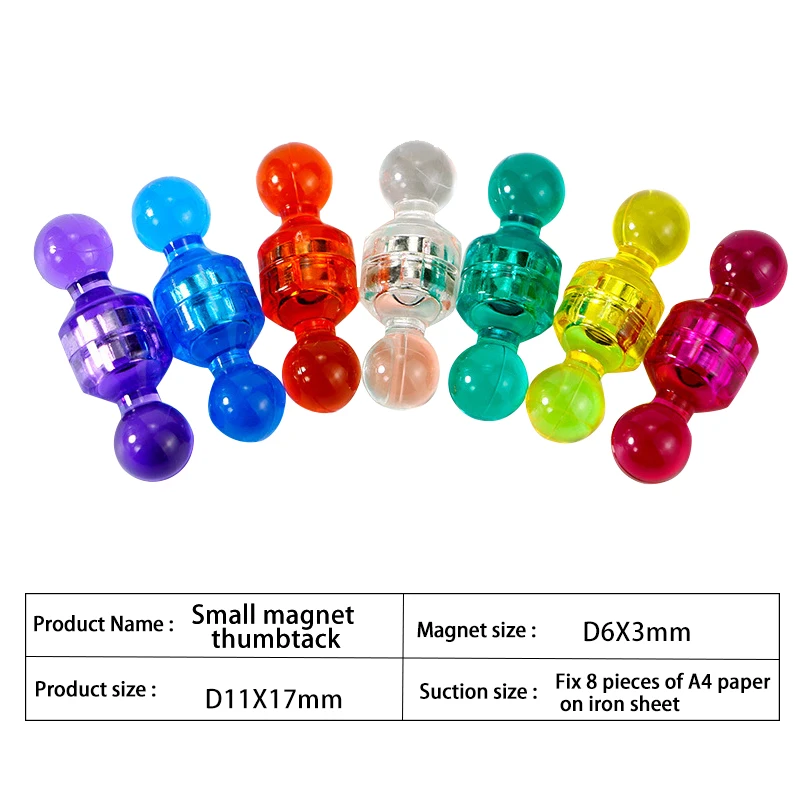 14 Pcs/Set Strong Neodymium Noticeboard Skittle Men Pin Magnets Fridge DIY Whiteboard Uses in Office Advertising Education