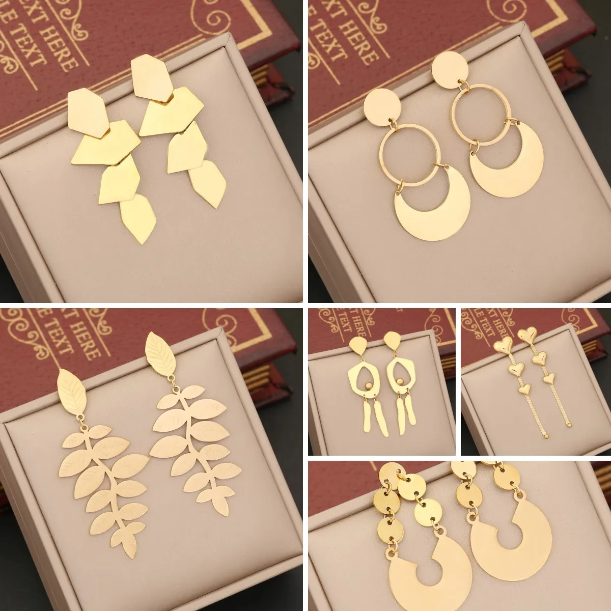 

Fashion Simple Irregular Design Jewelry Earrings Stainless Steel Material 18k PVD Electroplating Waterproof Earrings Pendant
