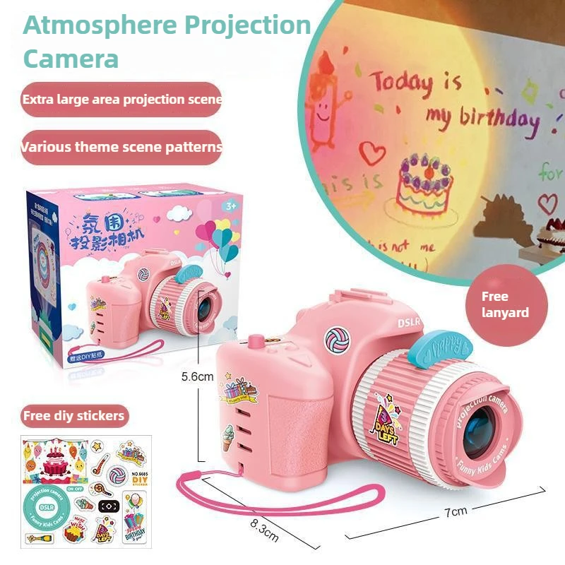 Children Christmas Projector Camera Toys For Kids Xmas2024 Gift Mini Projection Lamps Luminous Toys New Year 2025 Gift