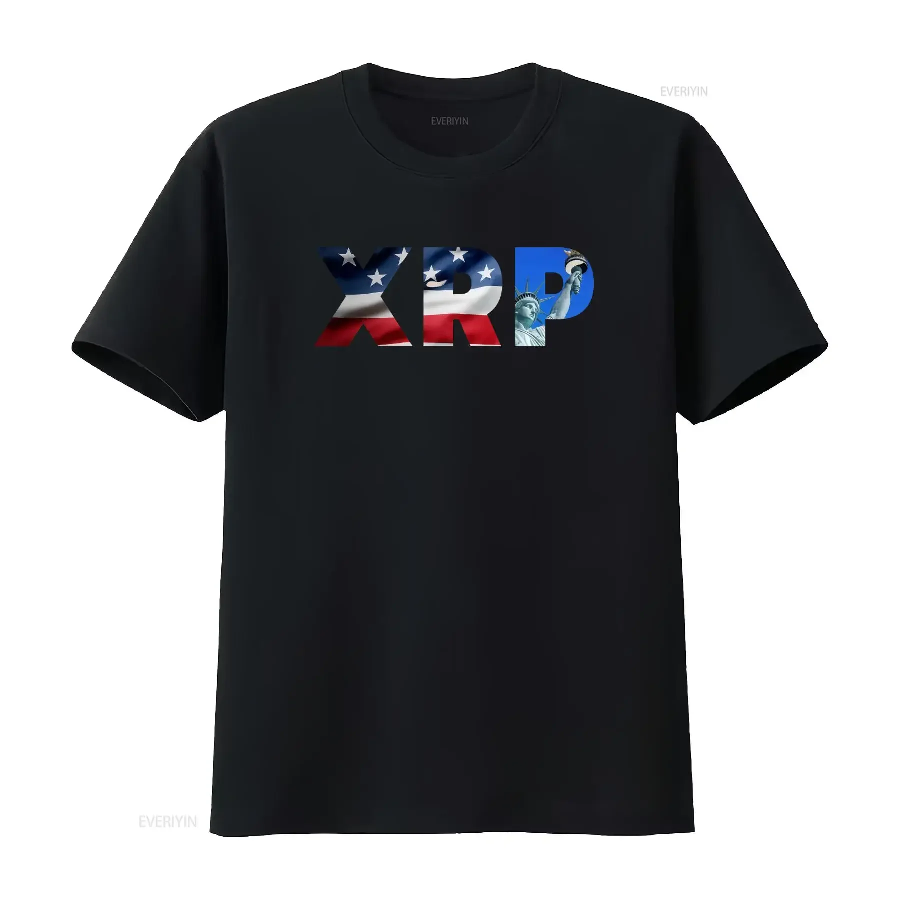 USA Flag Statue of Liberty XRP Crypto T Shirt Ripple Cryptocurrency Investor Digital Currency Apparel vintage Washed