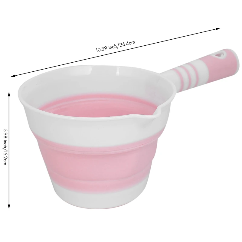 2 Pack Foldable Water Ladle, Collapsible Water Scoop Dipper, Folding Bath Spoon Ladle, Space Saving For Kitchen Bathroom