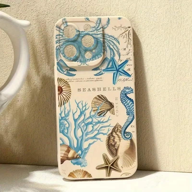 Shell Ocean Design Pattern Phone Case For Samsung Galaxy S24 S25 S23 S21 S22 Ultra Plus FE A26 A36 A34 A35 A53 A54 A55 A56 Cover