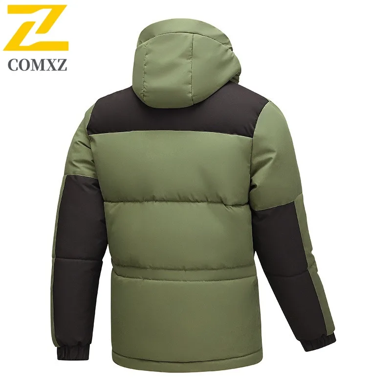COMXZ 2025 Mens Womens Detachable Lined Thickened Winter Jacket Warm Tactics Waterproof and Windproof Outdoor Workweer Coat