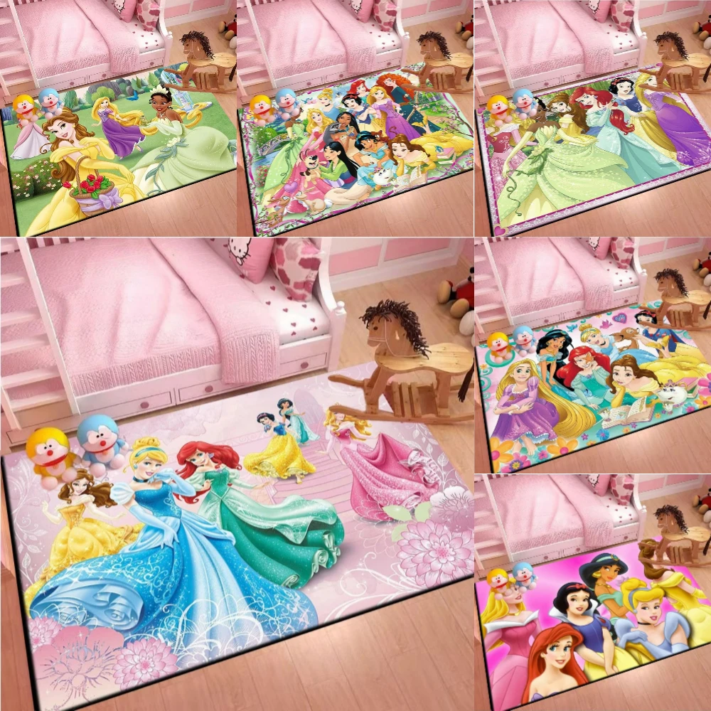 

MINISO розовый ковер принцессы для девочек, прикроватный нескользящий ковер для спальни, гостиной, дивана, напольный коврик, детский коврик для учебы, игровой коврик