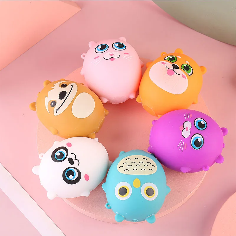 

Мягкая игрушка-антистресс в виде животного, милый мячик-антистресс, мячик с наполнителем, абстрактные мягкие липкие игрушки-сквиши для снятия стресса, забавный подарок J78