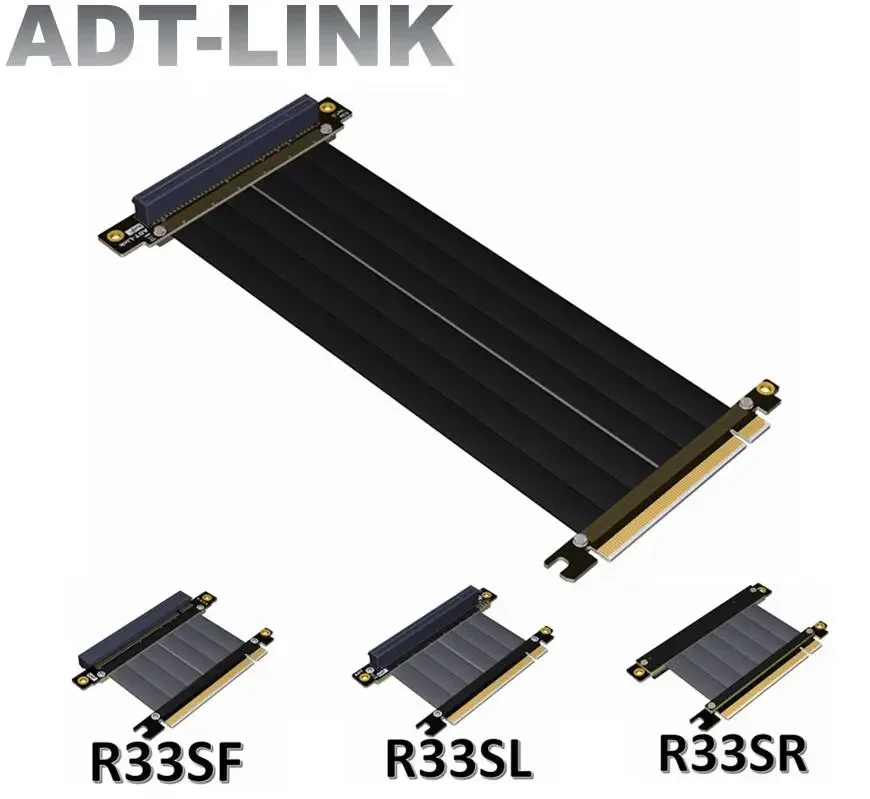 

Адаптер ADT-Link EMI, экранированный кабель для подъемника x16, графические карты, удлинитель, кабель для майнинга Gen3 GTX RTX, вертикальный адаптер